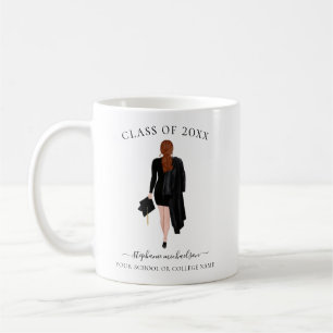 Personalized Graduate Watercolor Girl Coffee Mug