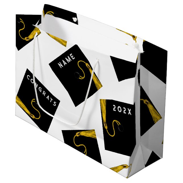 Personalized Graduation 2025 Large Gift Bag (Front Angled)