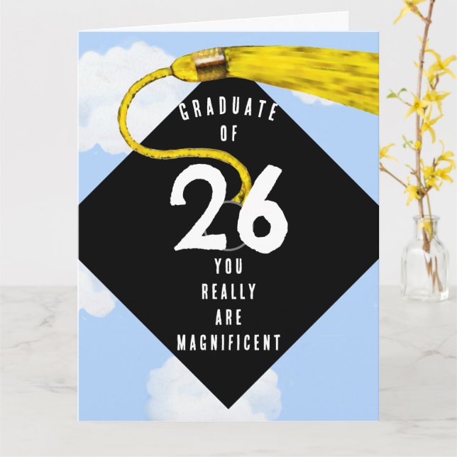 Personalized Graduation 2026 Card (Yellow Flower)