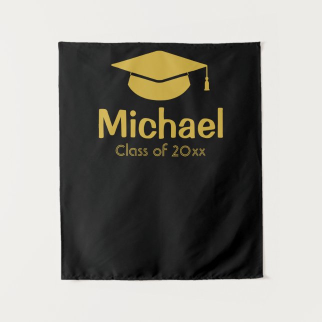 Personalized Graduation Backdrop Class of 2022 Tapestry (Front)
