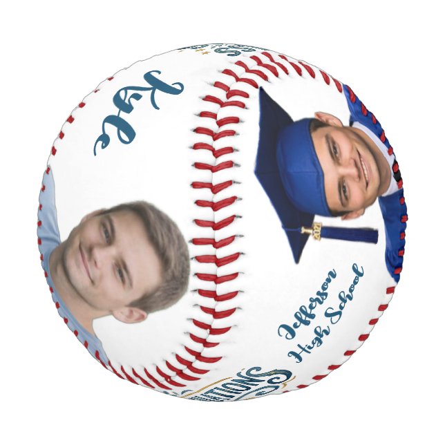 Personalized Graduation Baseball Keepsake (Angled)