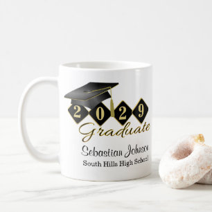 Personalized Graduation Black & Gold 20XX Coffee Mug