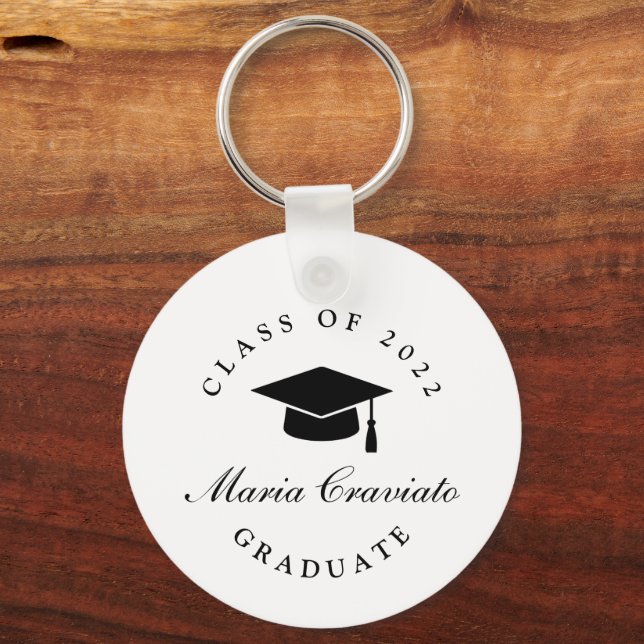 Personalized Graduation Button Keychain (Front)