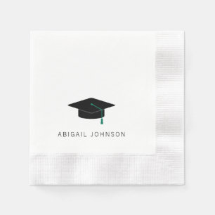 Personalized Graduation Cap Coined Paper Napkin