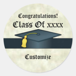 Personalized Graduation Cap Stickers