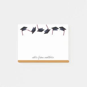 Personalized Graduation Caps Gone Wild Faux Gold Post-it Notes