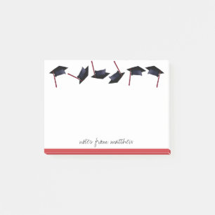 Personalized Graduation Caps Gone Wild Red Post-it Notes