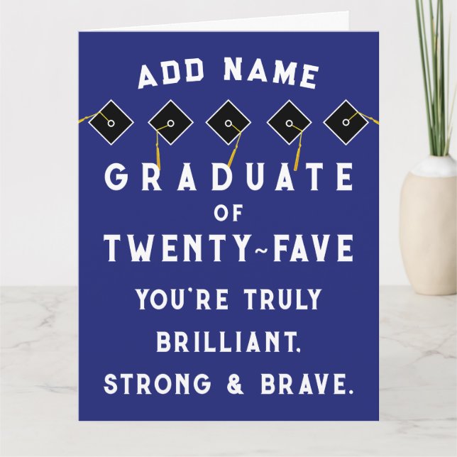 Personalized Graduation Class of 2025 Card (Front)