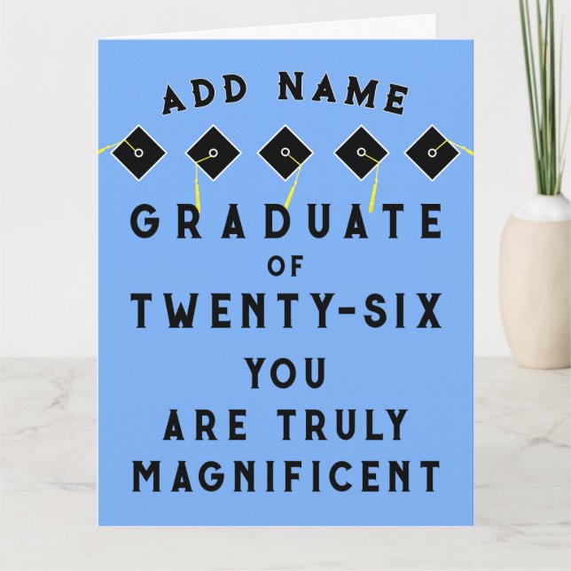 Personalized Graduation Class of 2026 Card (Front)