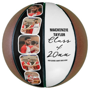 Personalized Graduation Class Of Photo and Text Basketball