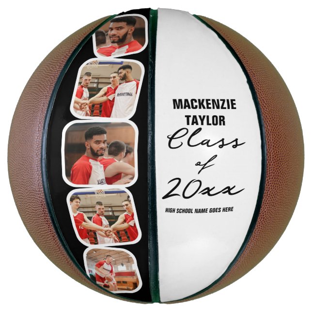 Personalized Graduation Class Of Photo and Text Basketball (Vertical)