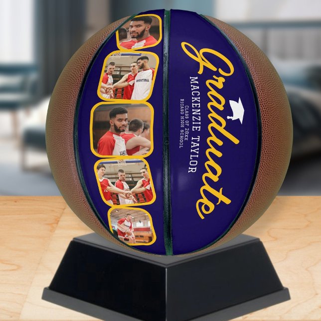 Personalized Graduation Class Of Photo and Text Basketball (Personalized Graduation Class Of Photo and Text Basketball
 by Ricaso.  Blue and yellow design )