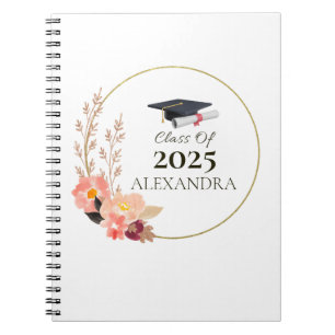 Personalized Graduation Class of [Year] with Name Notebook