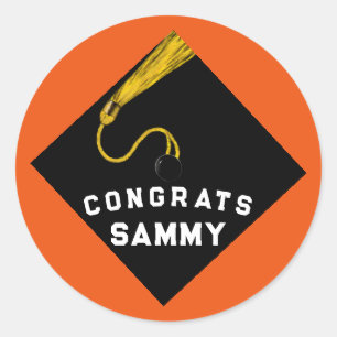 Personalized Graduation Congrats Classic Round Sticker