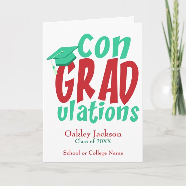 Personalized Graduation Congratulations Card (Front)