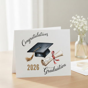 Personalized Graduation Congratulations Diploma Holiday Card