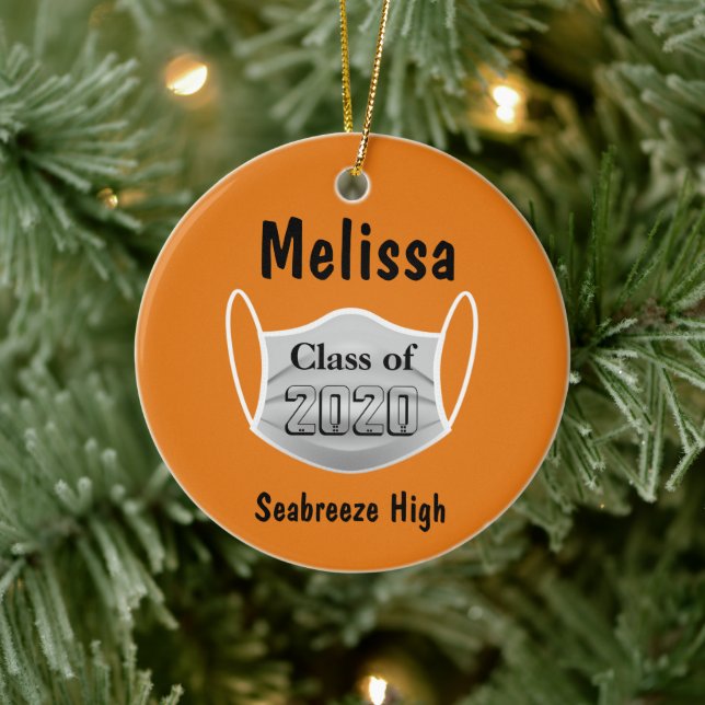 Personalized Graduation During A Pandemic 2020 Ceramic Ornament (Tree)