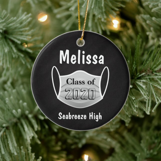 Personalized Graduation During A Pandemic 2020 Ceramic Ornament (Tree)