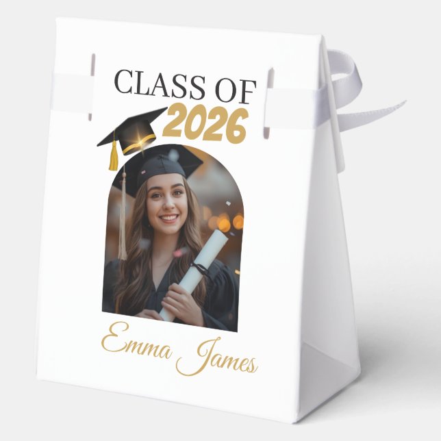Personalized Graduation Favor Bags Class of 2026 Box (Back)