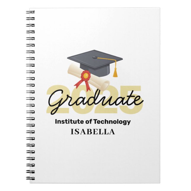 Personalized Graduation Gift - Class of 2025 Notebook (Front)