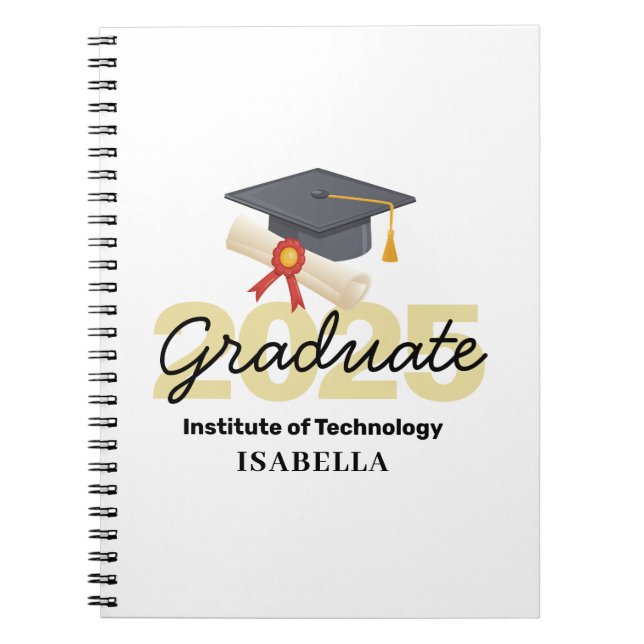 Personalized Graduation Gift - Class of 2025 Notebook (Front)