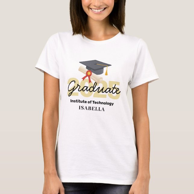 Personalized Graduation Gift - Class of 2025 T-Shirt (Front)