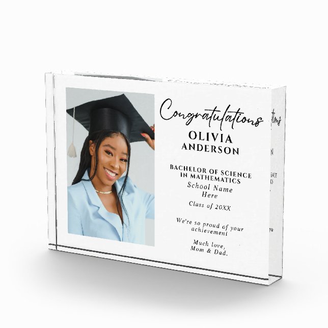 Personalized Graduation Gift Custom Message Photo (Right)