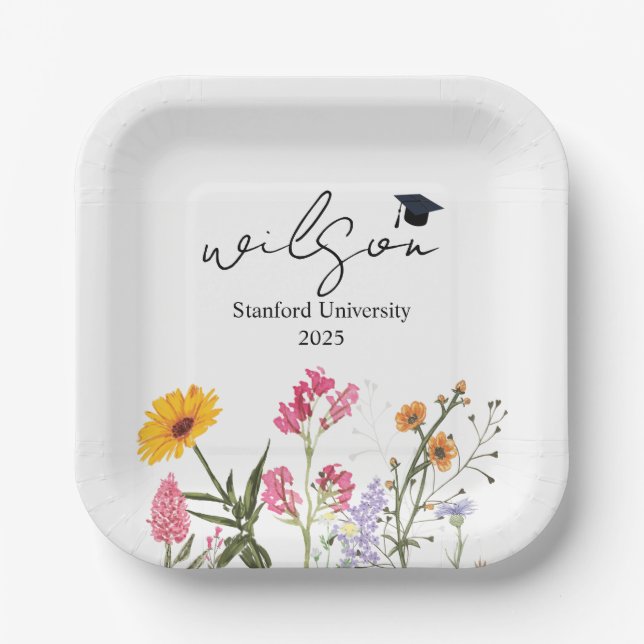 Personalized Graduation Gift For Her, Girls Gradua Paper Plate (Front)