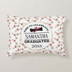Personalized Graduation Gift Time To Celebrate Accent Pillow