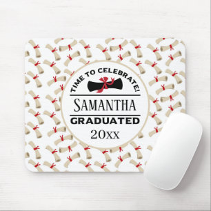 Personalized Graduation Gift Time To Celebrate Mouse Pad