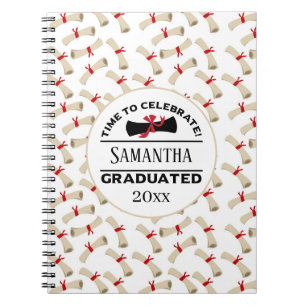 Personalized Graduation Gift Time To Celebrate Notebook