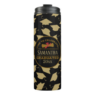 Personalized Graduation Gift   Time To Celebrate Thermal Tumbler