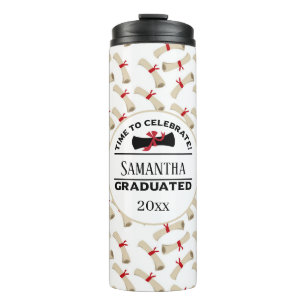 Personalized Graduation Gift   Time To Celebrate Thermal Tumbler