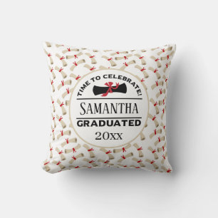 Personalized Graduation Gift   Time To Celebrate Throw Pillow