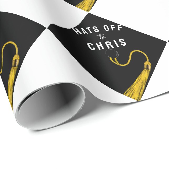 Personalized Graduation Gift Wrapping Paper (Roll Corner)