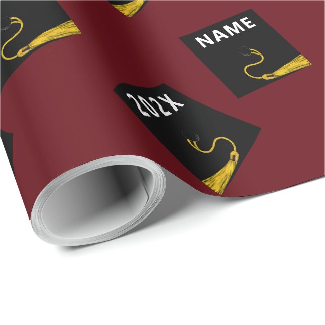 Personalized Graduation Gift Wrapping Paper (Roll Corner)