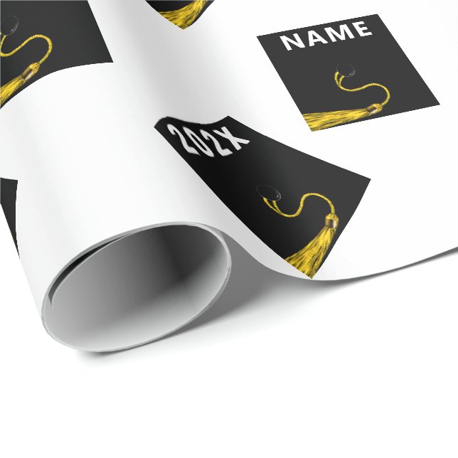 Personalized Graduation Gift Wrapping Paper (Roll Corner)