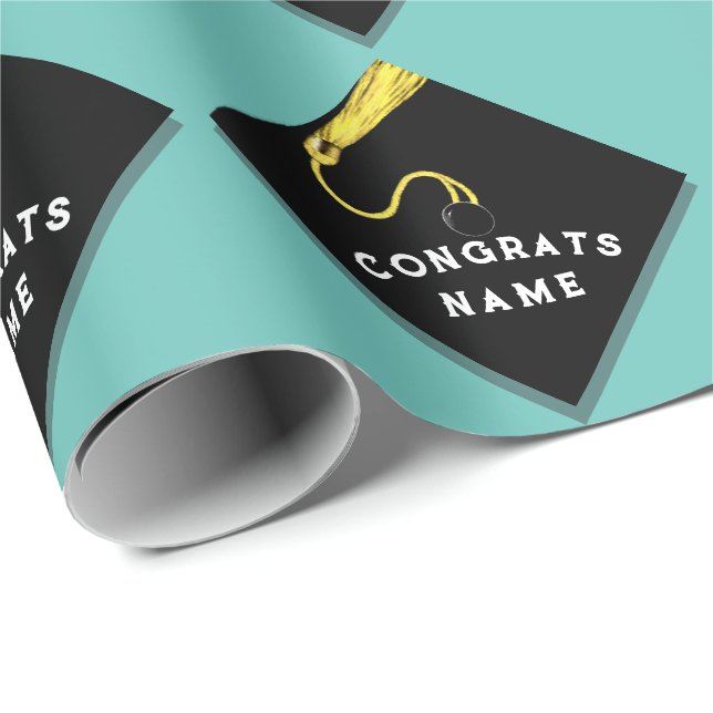 Personalized Graduation Gift Wrapping Paper (Roll Corner)