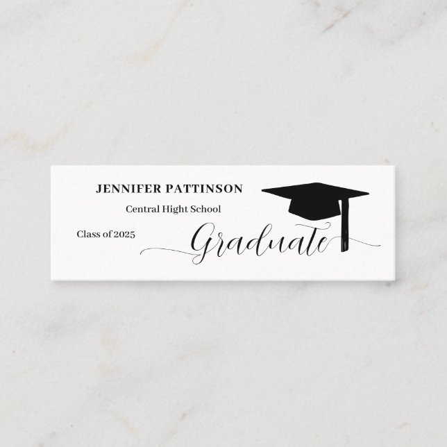Personalized Graduation Graduate Name Calling Card (Front)
