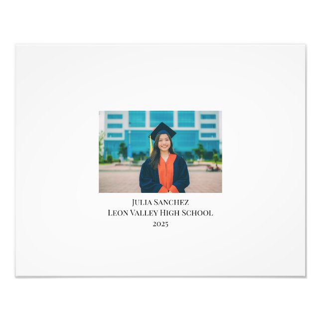 Personalized Graduation Guestbook Signable Photo (Front)