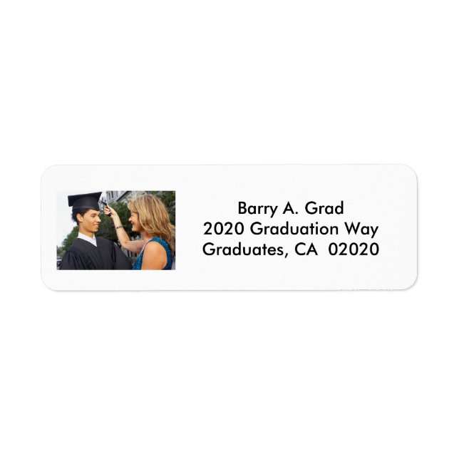 Personalized Graduation Invitation Return Address (Front)