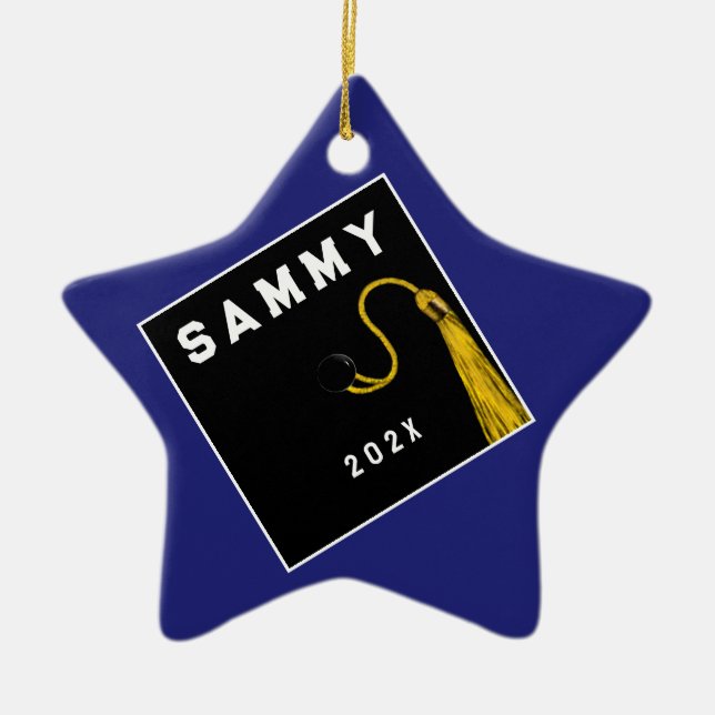 Personalized Graduation Keepsake Ceramic Orna Ornament (Front)