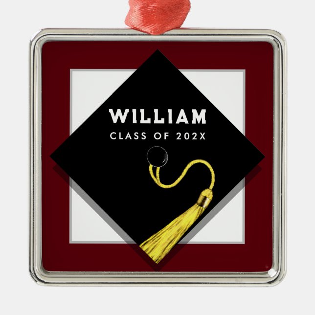 Personalized Graduation Keepsake Gift 2026 Metal Ornament (Front)