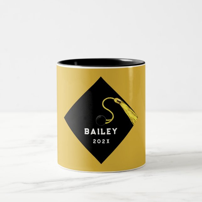 Personalized Graduation Keepsake Gift Two-Tone Coffee Mug (Center)
