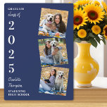 Personalized Graduation Keepsake Navy Blue 3 Photo Plaque<br><div class="desc">Celebrate your graduate and give a special personalized gift with this custom photo collage graduation plaque. This unique photo collage graduate plaque is will be a treasured keepsake. Customize with 3 of your favourite senior or college photos, and personalize with graduating year, name, high school or college. See 'personalize this...</div>
