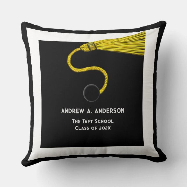 Personalized Graduation Keepsake Throw Pillow (Back)