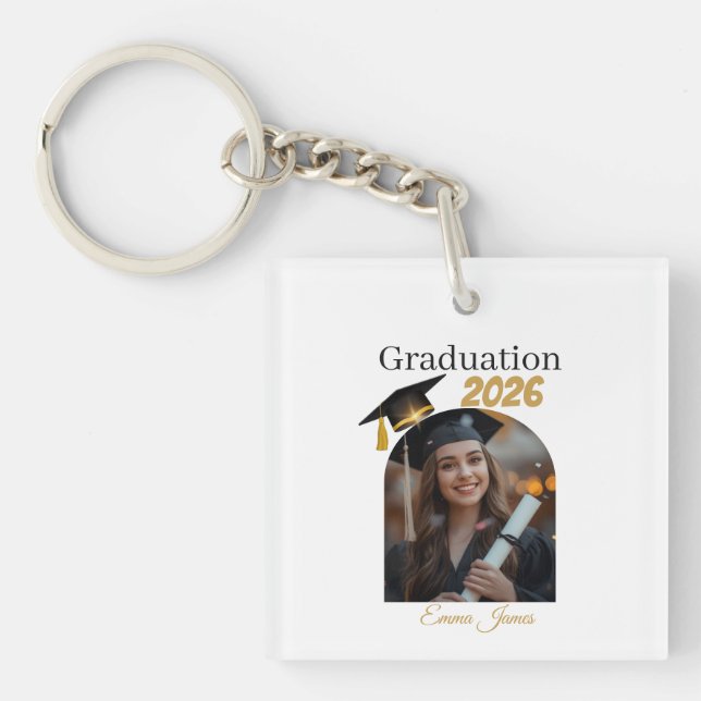 Personalized Graduation Keychain Gift  (Front)