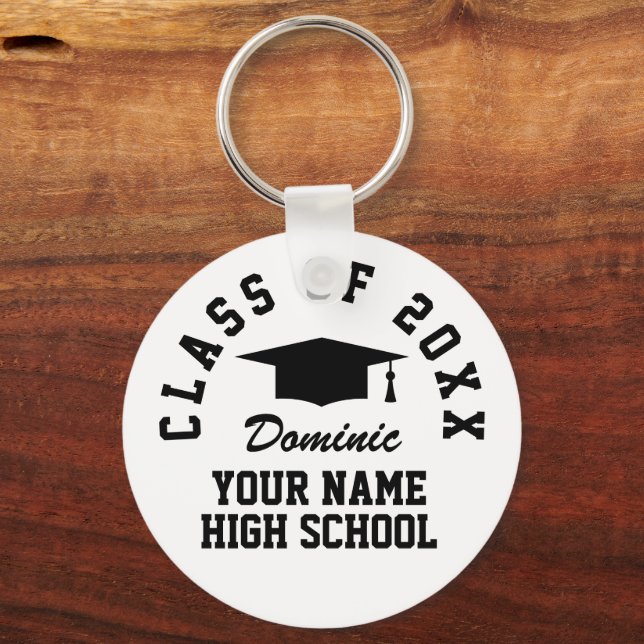 Personalized graduation keychains for graduates (Back)