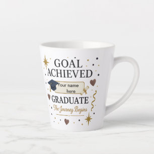 Personalized Graduation Latte Mug – Goal Achieved