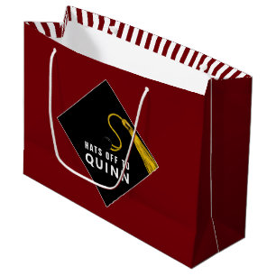 Personalized Graduation Maroon Large Gift Bag